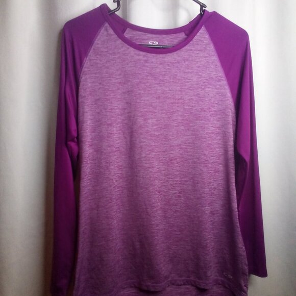 C9 Champion Shirt Women M Long Sleeve DuoDry Active Athletic Purple - Picture 1 of 16